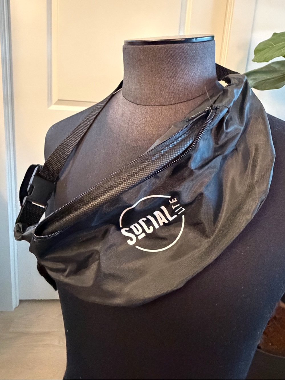 Black Men's Crossbody Sling Bag